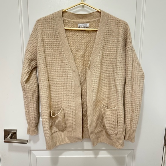 Vintage Rachel Zoe Cream beige 100% cashmere cardigan - Picture 4 of 7